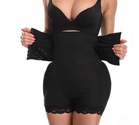 MMRTDJDR Plus Size Women Butt Lifter Boxer Briefs High Waist Trainer Shapewear Shorts Tummy Tuck Body Postpartum Girdle (Color : Black, Size : XXXXXL/XXXXX-Large)