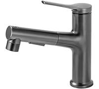 MMRTDJDR Pull-Down Kitchen Faucet with Sprayer - Hot & Cold Mixer Tap for Sink, Bathroom Basin, White Gray, Easy Installation, Finish