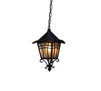 MMRTDJDR Retro Classic Outdoor Pendant Balcony Staircase Ceiling Lamp Adjustable Courtyard Decoration Hanging Light Traditional E27 Chandelier Fixtures