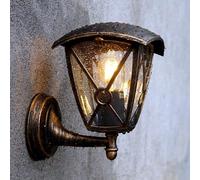 MMRTDJDR Rustic Antique Outdoor Wall Light Vintage Waterproof Rustproof Wall Sconce Bronze Aluminum Housing Wall Mount Lighting Farmhouse E27 Wall Lamp For Garden Patio Balcony Garage
