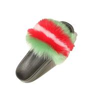 MMRTDJDR Sandals For Women Women Imitation Fox Slippers Slides Female Indoor Flip Flops Casual Sandals Fluffy Shoes1,6