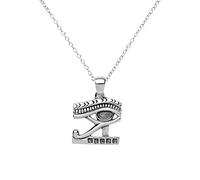 MMRTDJDR Sterling Silver Eye Of Horus Necklace for Women - 925 Silver Egyptian God Pendant - Protective Amulet - Ancient Mythology Jewellery - Symbolic All Seeing Eye Statement Necklace