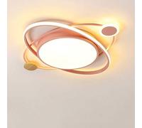 MMRTDJDR Super Bright Modern LED Ceiling Light Fixture Acrylic Metal Semi Flush Mount Chandelier Lighting Contemporary Pendant Lamp for Living Bedroom Study Office young man Room Color : Pink