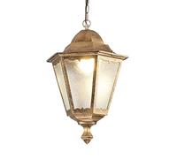 MMRTDJDR Traditional Adjustable Outdoor Pendant Lantern Creative Antique Rustic Glass Hanging Lamp European IP65 Villa Garden Courtyard Pavilion Terrace Balcony Ext