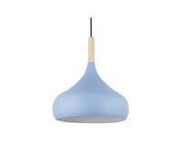 MMRTDJDR Traditional Creative Personality E27 Simple Modern Restaurant Barber Internet Cafe bar hot Pot Shop Bedside Wooden Chandelier Fixtures Color : Blue