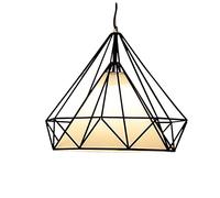 MMRTDJDR Traditional Diamond Wrought Iron Birdcage Fabric Lampshade Pendant E27 Retro Industry Restaurant Droplight Bar Hotel Theme Chandelier Decoration Hanging Light Fixtures Size : XXL