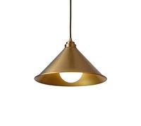MMRTDJDR Traditional E27 Lamp Holder for Living Room Dining Hallway Bar Cafe Restaurant Retro Loft Pendant Vintage Brass Hanging Industrial Balcony Stairs Ceiling Classical Design Lighting Round