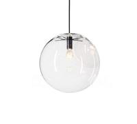 MMRTDJDR Traditional Modern Simple Transparent Glass Pendant Lights Personality Fashion Indoor Decorative Little Hanging Lamp E27 Single Head European Home Lighting Ceiling Chandelier Fixtures Size 25