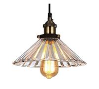 MMRTDJDR Traditional Modern Vintage Victorian Bronze Metal Ceiling Pendant Glass Lamp Shade Chandelier Restaurant Creative Hanging Ceiling Light Fixture for Kitchen Island Dining Table Farmhouse