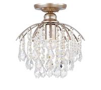 MMRTDJDR Traditional New K9 Lighting Maple Leaf Clear Crystal Chandeliers Light Modern Luxurious Flush Mount Ceiling Lights Iron Fixture for Hall Kitchen Dining Living Room Aisle Foye