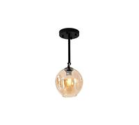 MMRTDJDR Traditional Nordic E27 Single Head Glass Ball Ceiling Pendant Lights Modern Simple Metal Iron Restaurant Drop Lamps Aisle Stairs Entrance Bar Cafe Lighting Decorative Chandelier Fixtures