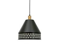 MMRTDJDR Traditional Nordic Simple Pendant Light Vintage Country Matte Black Meta Hanging Lighting Wrought Iron Industrial 30CM Shade Ceiling Lamp for Living Room Bar Dinning Restaurant E27 Base