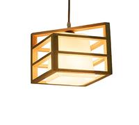 MMRTDJDR Traditional Nordic Wooden Chandeliers Creative Living Room Dining Pendant Lamp Southeast Asia Wood Simple Geometric Hanging Light Japanese Style Led Solid Ceiling [Energy Class A ++] Fixtures