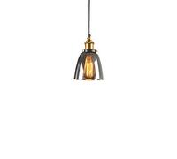 MMRTDJDR Traditional North European and Style Country Simple Industrial Retro Single Head Smoke Gray Glass Small Living Room Restaurant Bar Clothing E27 Chandelier Fixtures Size :