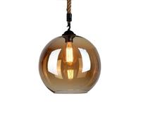 MMRTDJDR Traditional Retro Industrial Hemp Rope Glass Chandelier Loft Country Style Bar Pendant Lamp for Living Room Cafe Iron Ceiling Lighting Fixture Fixtures Color : Diameter 30cm