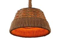 MMRTDJDR Traditional Steampunk Retro Hemp Rope Single Head Adjustable Chandelier Vintage Loft Openwork Hat Pendant Lights Industry Nostalgia Iron Ceiling Lamp Hanging Light For Pub Farmhouse Exhibi