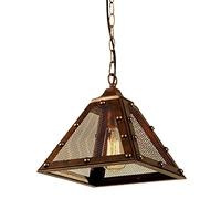 MMRTDJDR Traditional Triangle Retro Pendant Lamp Ancient Industrial Wrought Iron / E26 Ceiling Light Cafe Restaurant Aisle Lighting Island Chandelier Fixtures