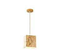 MMRTDJDR Traditional Wood Suspension Light for E27 Chandelier Lighting Light Balcony Ceiling Pendant Art Personality Modern Lamp Saving Lamp Hanging Light Adjustable Fixtures