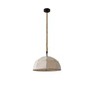 MMRTDJDR Traditional Wrought Iron Vintage Hand-woven Hemp Rope Antique Industrial Style Black Living Dining Room Kitchen Cafe Chandelier Ceiling Light Height Adjustable 1 E27 Bu