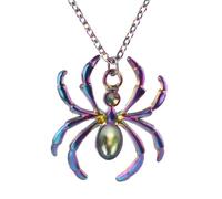MMRTDJDR Trend Necklace Pendant Chain Men Women Jewellery Punk Spider Pendant Necklace For Women Men Lizard Gecko Charm Rainbow Chain On The Neck Necklaces Accessories R37