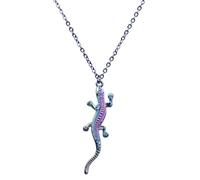 MMRTDJDR Trend Necklace Pendant Chain Men Women Jewellery Punk Spider Pendant Necklace For Women Men Lizard Gecko Charm Rainbow Chain On The Neck Necklaces Accessories R108
