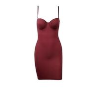 MMRTDJDR Under Dress Slip Full Length Shapewear Slips Nude Straight Tube Dress Body Women Skinny Under Dresses Underwire Cup Black(Burgundy,XL)
