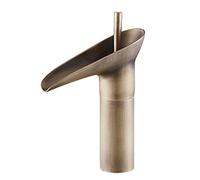 MMRTDJDR Vanity Faucet Waterfall tap Bathroom faucets Antique Brass Single Hole for Sink 1 Tall Toilet,Antique B(Antique A)