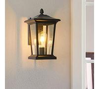 MMRTDJDR Victoria Wall Lanterns Outdoor Square Die-cast Aluminum Housing Garden Wall Light Black Finish E27 Wall Mount Garden Lamp for Pathway Yard Patio Sconce Interesting