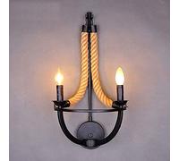 MMRTDJDR Wall Lamp, Iron Art Retro Industrial Wind Wall Sconce Decoration Wall Lighting Personality 2-Lights E14 Base Fitting Lighting for Cafe Restaurant Bar Balcony Aisle Wall Lanterns