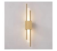 MMRTDJDR Wall Lamps Sconces Bedside LED Wall Lamp Gold Long Wall Sconce Linear Wall Light Fixture Tube Wall Lighting Hardwired 3000K Bedroom Hallway Decor Sconces(4000 Natural White)