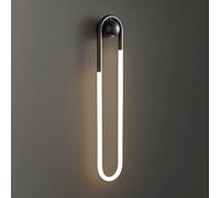 MMRTDJDR Wall Lamps Sconces chandelier Annulus Brass Wall Light Copper Long Ring Wall Lamp with Acrylic Lampshade LED Wall Sconce Black Wall Lights for Stairwell Bedside Decorative Lighting Wall