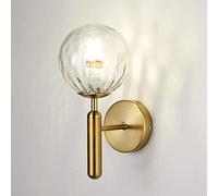 MMRTDJDR Wall Lamps Sconces Contemporary Gold Finish Interior Wall Sconce Light Fixture Textured Glass Globe E27 Base Wall Light Bedroom Living