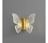 MMRTDJDR Wall Lamps Sconces LED Butterfly Wall Sconce Luxury Copper Wall Light PostWall Lamp, 4W Indoor Lighting Fixture Living Room Bedroom Wall Sconces, Hallway Restaurant Wall Wash Lights