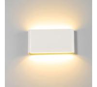 MMRTDJDR Wall Lamps Sconces Outdoor Rectangle Wall Lantern LED IP65 Waterproof Moisture-Proof Wall Sconce Two-Way Luminous (Blanc,White Light)