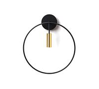 MMRTDJDR Wall Lamps Sconces PostWall Light Indoor Ring Sconce, Wall Spotlight Headboard Lighting Fixtures Night Lights for Living Room Cafe Corridor Villa GU10 Wall Wash Lamp-Gold()