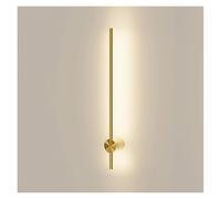 MMRTDJDR Wall Lamps Sconces Ultra-Thin Long Tube Wall Lamp, Linear Brass Wall Light with Silicone Lampshade, Copper Strip Wall Sconce, 330° Adjustment Wall Lamps, LED Wall Lights, Bedside Wall