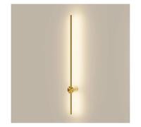 MMRTDJDR Wall Lamps Sconces Ultra-Thin Long Tube Wall Lamp, Linear Brass Wall Light with Silicone Lampshade, Copper Strip Wall Sconce, 330° Adjustment Wall Lamps, LED Wall Lights, Bedside Wall