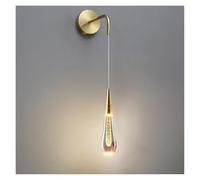 MMRTDJDR Wall Lamps Sconces Wall Lamp, Aluminum Bedside Wall Light with Glass Shade, LED Wall Sconce - 5W, Bedside Wall Lamps, Black/Gold Industrial Wall Lights-Dark-Warm Light(,Neutral Light)