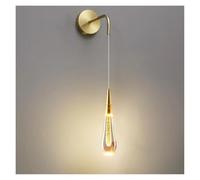 MMRTDJDR Wall Lamps Sconces Wall Lamp, Aluminum Bedside Wall Light with Glass Shade, LED Wall Sconce - 5W, Bedside Wall Lamps, Black/Gold Industrial Wall Lights-Dark-Warm Light(,OneColor)