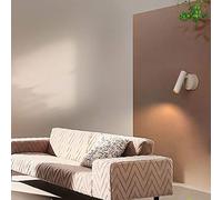 MMRTDJDR Wall Lamps Sconces Wall Mount Reading Light Bedside Rotating Spotlight Hardboard Led Wall Sconce with, Adjustable Matte Hotel Bedroom Living Room Hallway Decor Wall Lamp 3000K