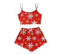 MMRTDJDR Warehouse s Womens Pyjamas Christmas Crew Pyjamas Womens Printed Lounge Pyjama Two Piece Set - Plush Warm and Cosy Fleece Loungewear for Her - Available in Range of Sizes