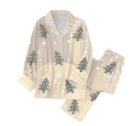 MMRTDJDR Warehouse s Womens Pyjamas Christmas Crew Pyjamas Womens Printed Lounge Pyjama Two Piece Set - Plush Warm and Cosy Fleece Loungewear for Her - Available in Range of Sizes