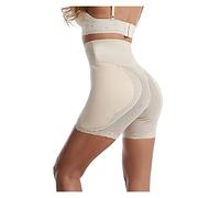 MMRTDJDR Women Body Shorts With Seamless Padded Butt Lifter Shapewear Tummy Control Thigh Slimmer Panties (Color : Beige, Size : XXL/XX-Large)