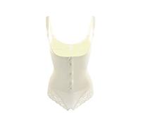 MMRTDJDR Women Waist Trainer Bodysuit Tummy Slim Body Open Bust Girdle Shapewear,Natural-Small