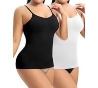 MMRTDJDR Women's Shape Undershirt Tummy Control Shirt Shapewear Strappy Top Spaghetti Straps Shaping Bra Shirt Shaping Top Body Seamless Figure Shaping Tank Top