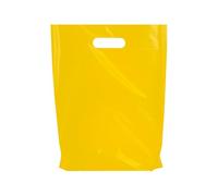 MMSBAGS Retail Plastic Merchandise Bags, Die Cut Handles, Strong, Tear Resistent, different Sizes and Colors. Perfect for Retail Stores, Parties or Any Events. Packs 100/200/500 (500, Yellow, 9x12)