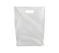 MMSBAGS Retail Plastic Merchandise Bags, Die Cut Handles, Strong, Tear Resistent, different Sizes and Colors. Perfect for Retail Stores, Parties or Any Events. Packs 100/200/500 (500, Clear, 9x12)