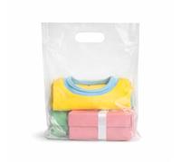 MMSBAGS Retail Plastic Merchandise Bags, Die Cut Handles, Strong, Tear Resistent, different Sizes and Colors. Perfect for Retail Stores, Parties or Any Events. Packs 100/200/500 (500, Clear, 12x15)