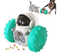 MMSGA Pet Toy Tumbler, Cat Dog Leaky Food Toy,Pet Slow Feeder Interactive Tumbler Educational Toy Non-electrically Driven Balance Car，for IQ Training and Foraging Skills (Blue)