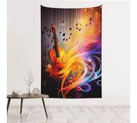 MMSJSBVY Abstract Music Decorative Tapestry 60x40in, Wall Art Wall Covering, Suitable As A Bedhead Backdrop, Beach Towel, Or Tablecloth